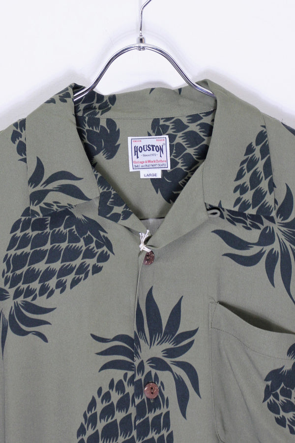 WIDE ALOHA SHIRT (PINEAPPLE) / OLIVE [NEW]