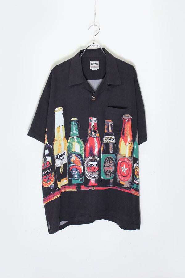 WIDE ALOHA SHIRT (BEER) / BLACK [NEW]