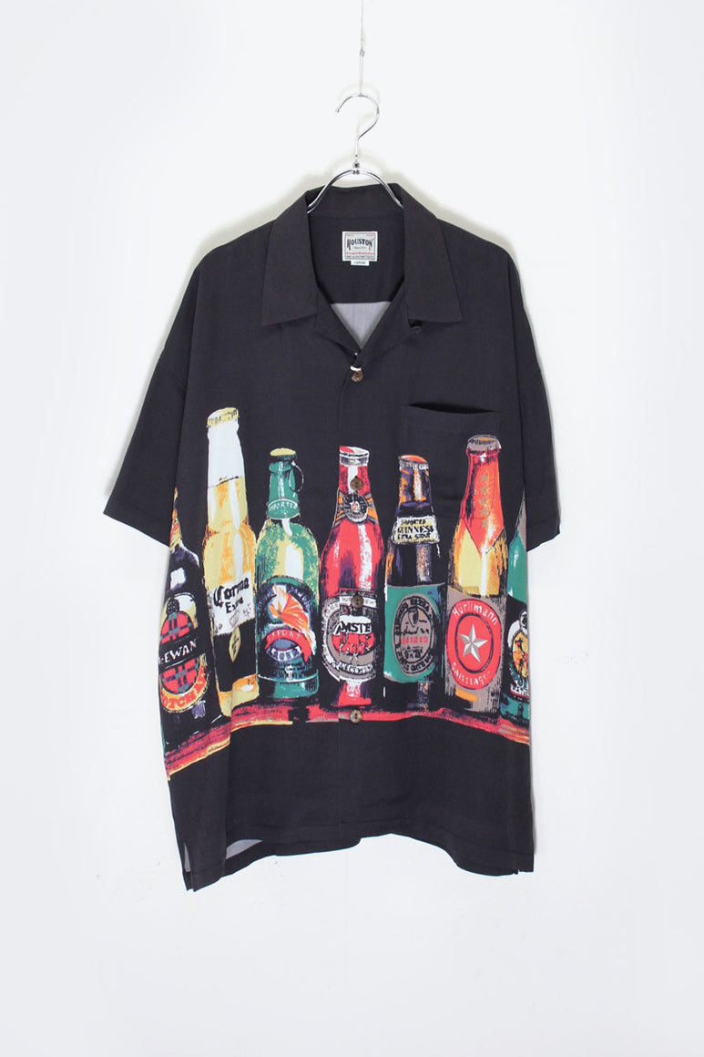 WIDE ALOHA SHIRT (BEER) / BLACK [NEW]