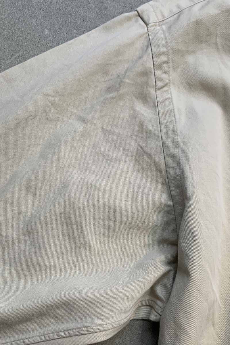 90'S L/S B.D COTTON BLAKE SHIRT / BEIGE [SIZE: L USED]