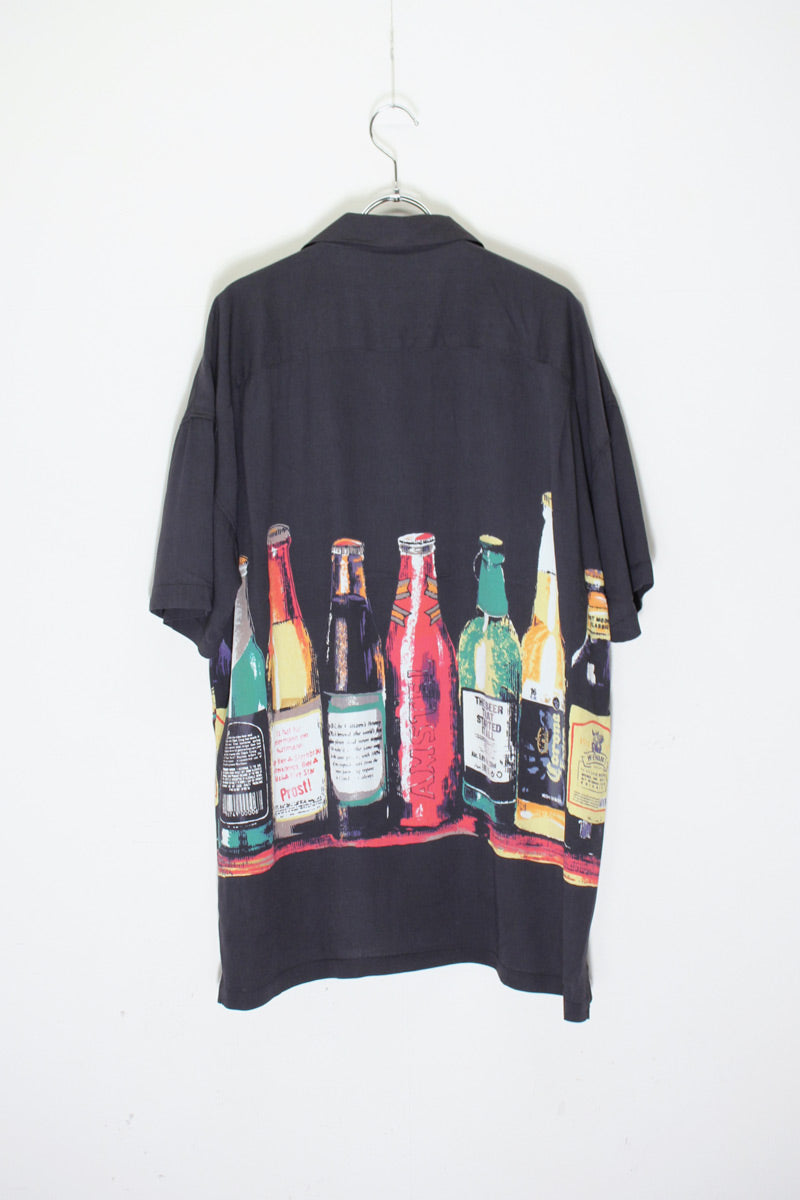 WIDE ALOHA SHIRT (BEER) / BLACK [NEW]