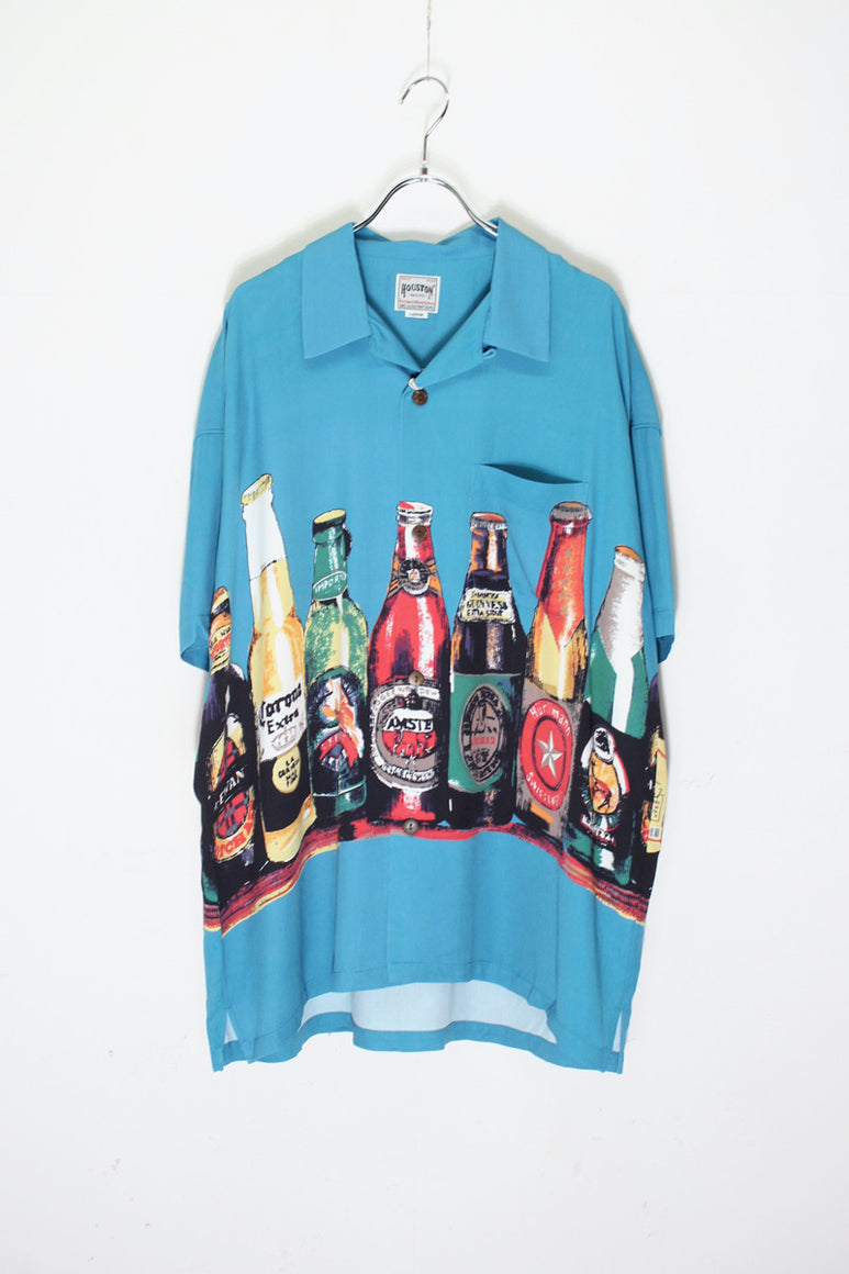 WIDE ALOHA SHIRT (BEER) / TURQUOISE [NEW]