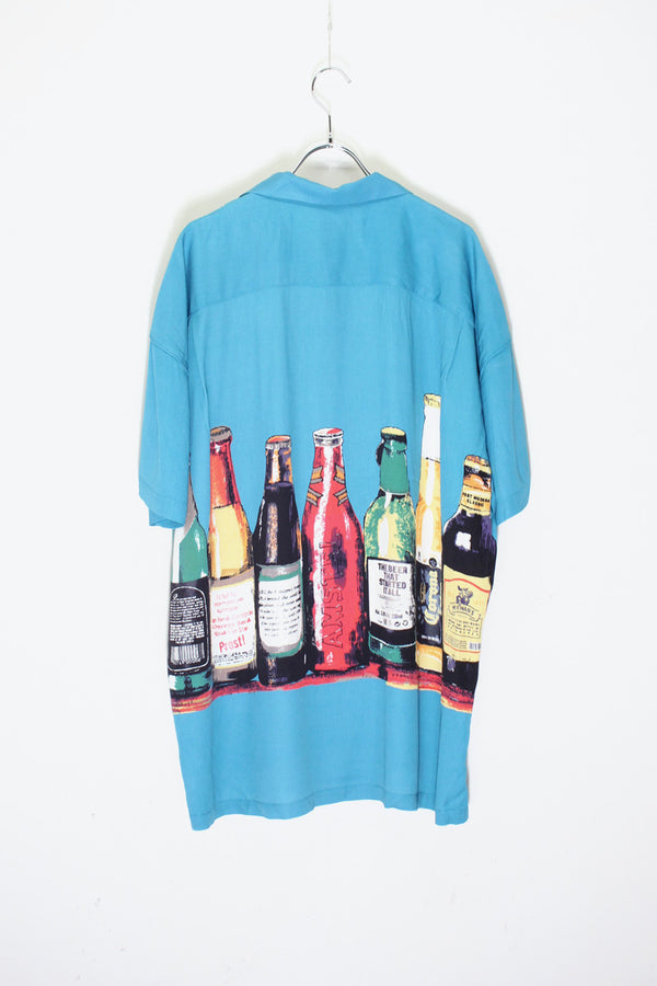 WIDE ALOHA SHIRT (BEER) / TURQUOISE [NEW]