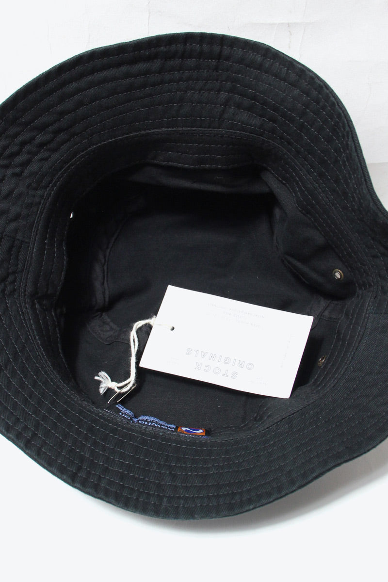 S-WASH BUCKET HAT / BLACK [SIZE:S/M NEW]