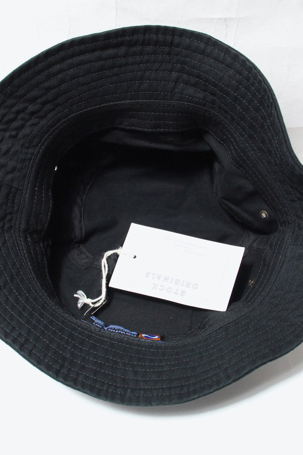 S-WASH BUCKET HAT / BLACK [SIZE:S/M NEW]