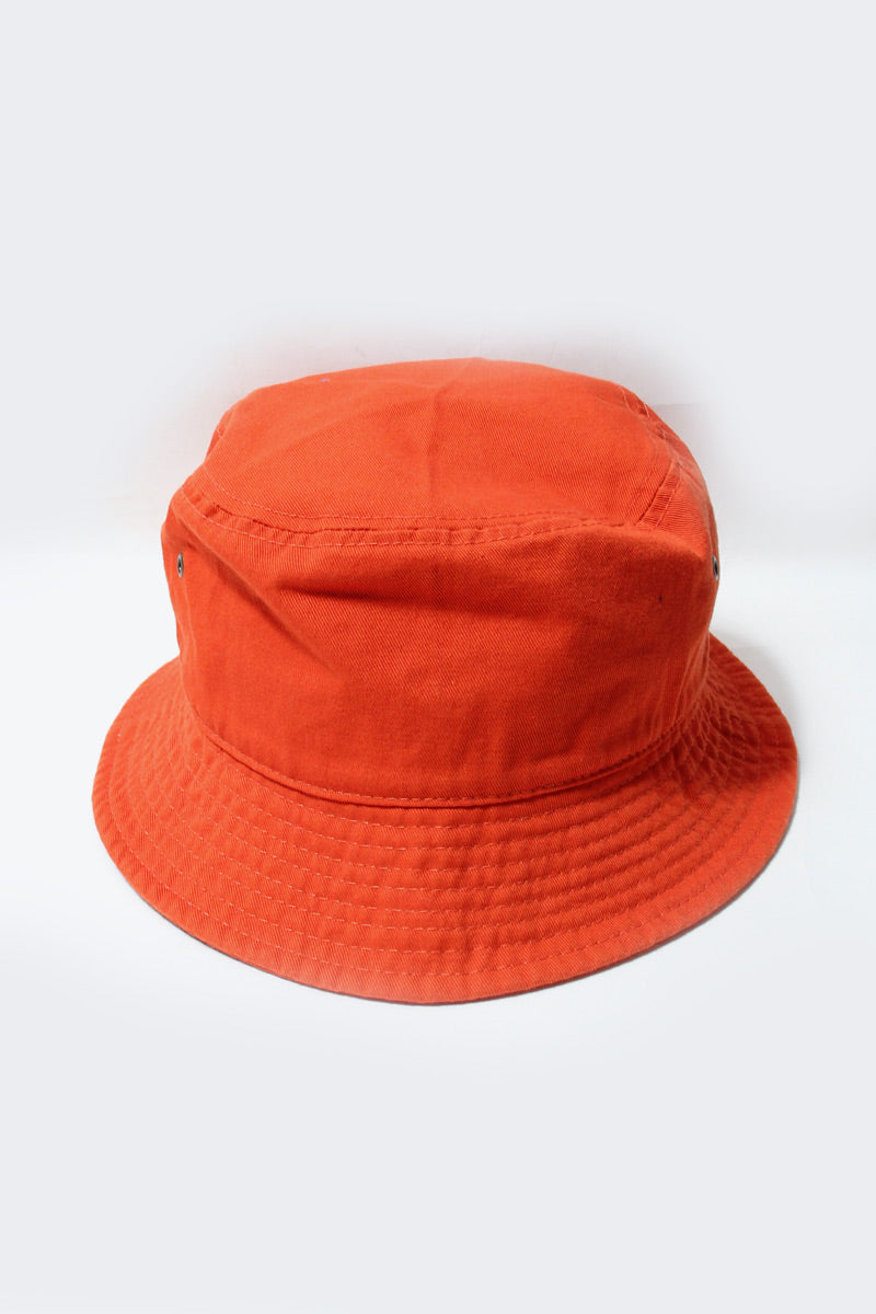 S-WASH BUCKET HAT / ORANGE [SIZE: S/M NEW][US FIT]