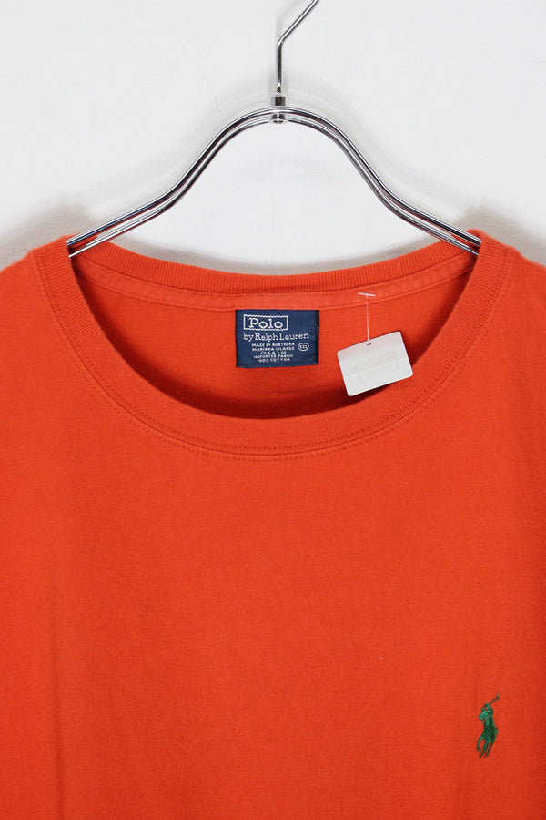 90'S ONE POINT T-SHIRT / ORANGE [SIZE: XXL USED]