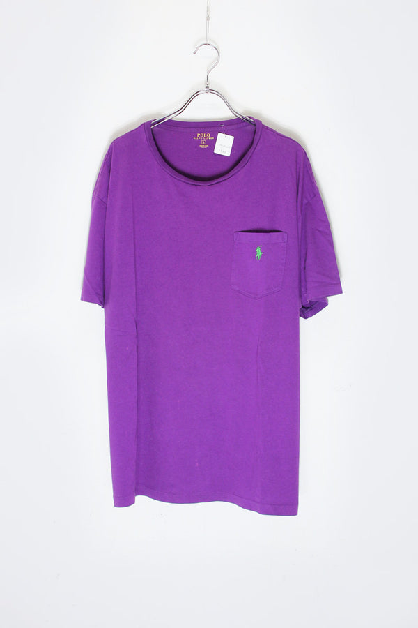 S/S ONE POINT POCKET T-SHIRT / PURPLE [SIZE: L USED]