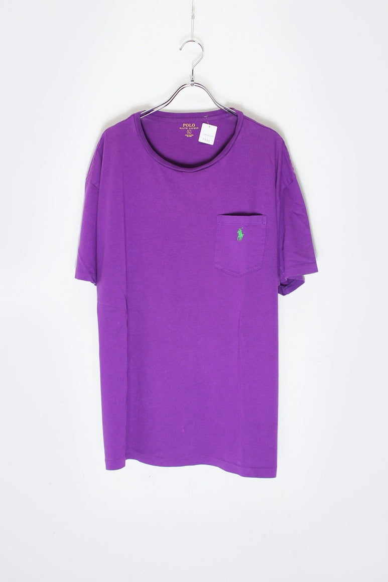 S/S ONE POINT POCKET T-SHIRT / PURPLE [SIZE: L USED]