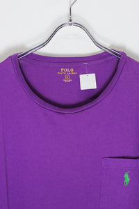 S/S ONE POINT POCKET T-SHIRT / PURPLE [SIZE: L USED]
