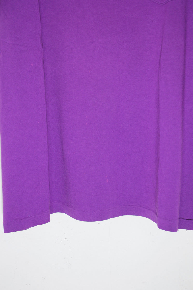 S/S ONE POINT POCKET T-SHIRT / PURPLE [SIZE: L USED]