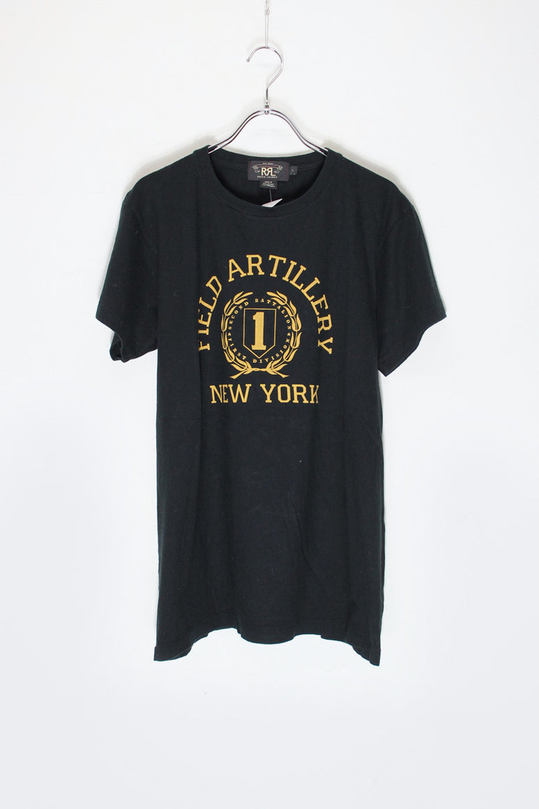 S/S FIELD ARTILLERY PRINT SINGLE STITCH T-SHIRT / BLACK [SIZE: L USED]