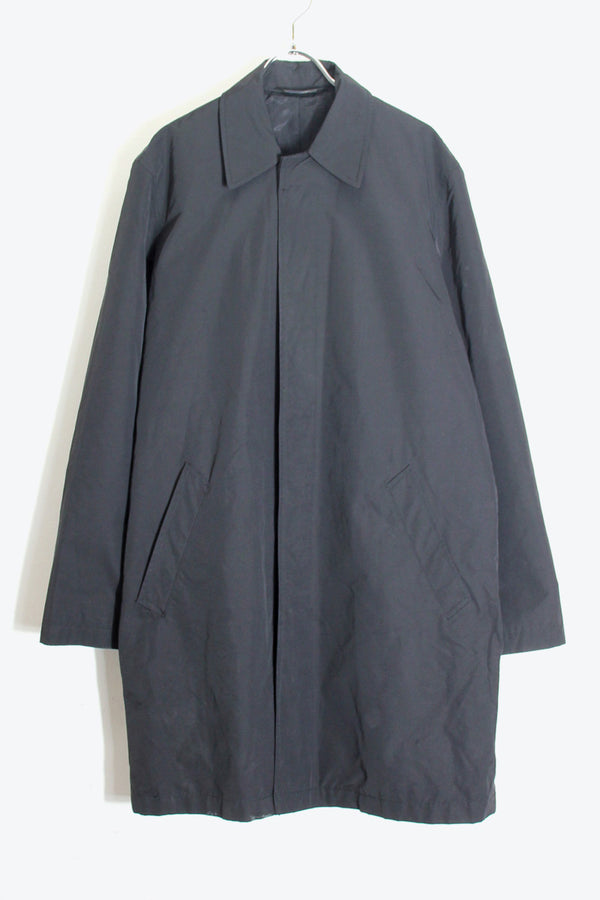 90'S NYLON LONG COAT / BLACK [SIZE: S USED]