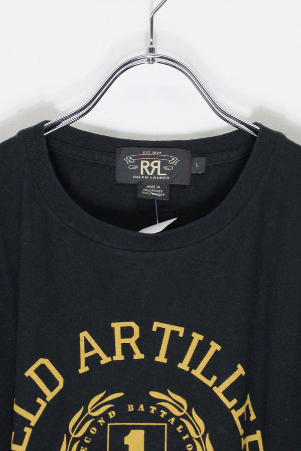 S/S FIELD ARTILLERY PRINT SINGLE STITCH T-SHIRT / BLACK [SIZE: L USED]