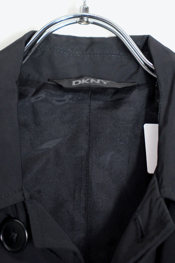 90'S NYLON LONG COAT / BLACK [SIZE: S USED]