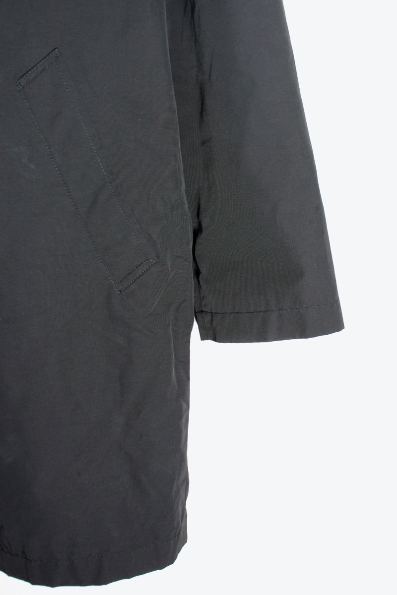 90'S NYLON LONG COAT / BLACK [SIZE: S USED]