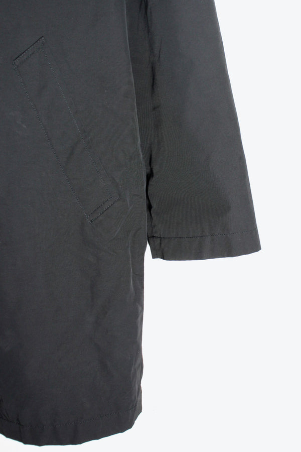 90'S NYLON LONG COAT / BLACK [SIZE: S USED]