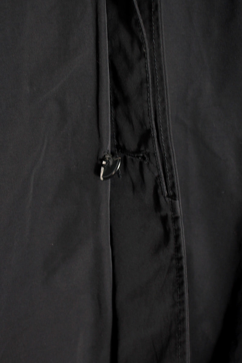 90'S NYLON LONG COAT / BLACK [SIZE: S USED]