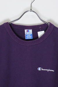 MADE IN USA 90'S S/S ONE POINT LOGO T-SHIRT / PURPLE [SIZE: XL USED]