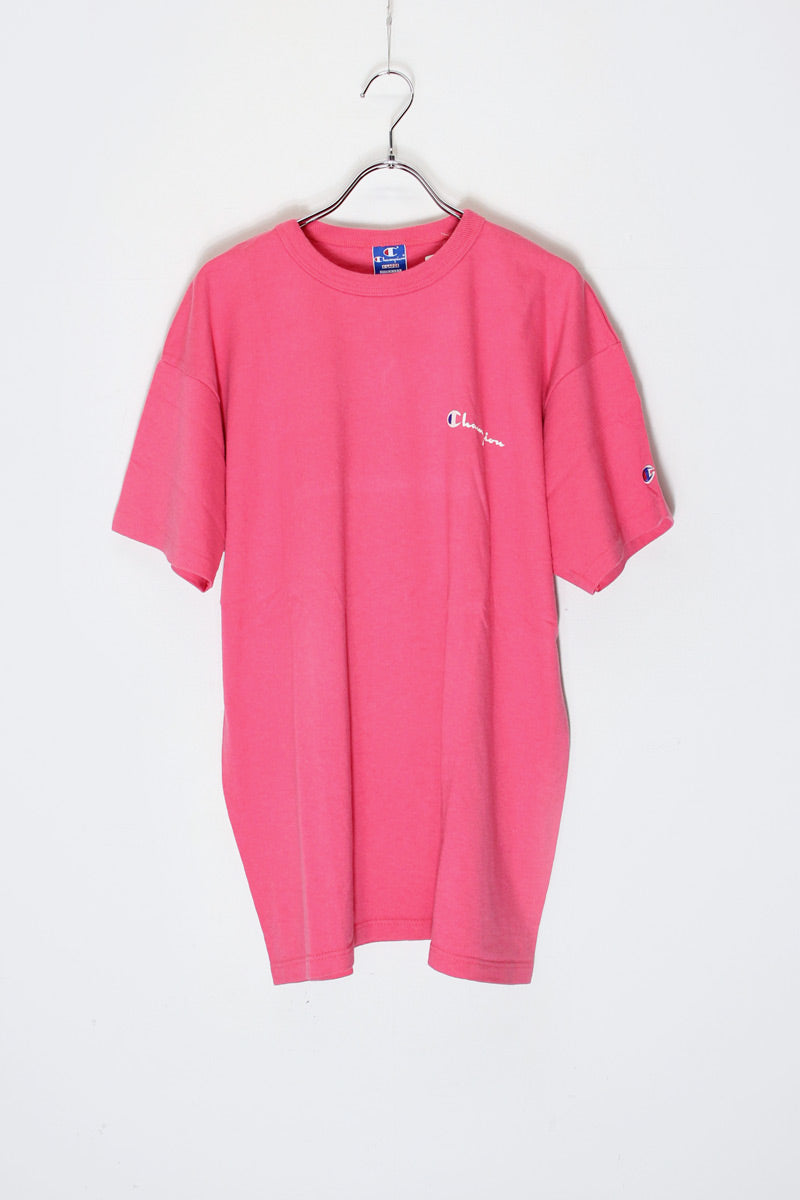 MADE IN USA 90'S S/S ONE POINT LOGO T-SHIRT / PINK [SIZE: XL USED]