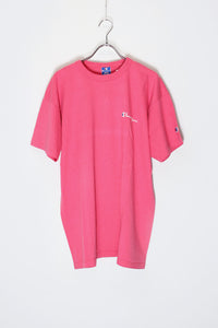 MADE IN USA 90'S S/S ONE POINT LOGO T-SHIRT / PINK [SIZE: XL USED]