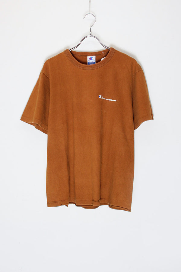 MADE IN USA 90'S ONE POINT T-SHIRT / BROWN [SIZE: M USED]