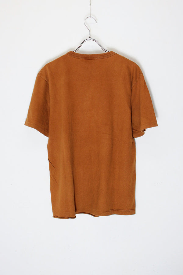 MADE IN USA 90'S ONE POINT T-SHIRT / BROWN [SIZE: M USED]