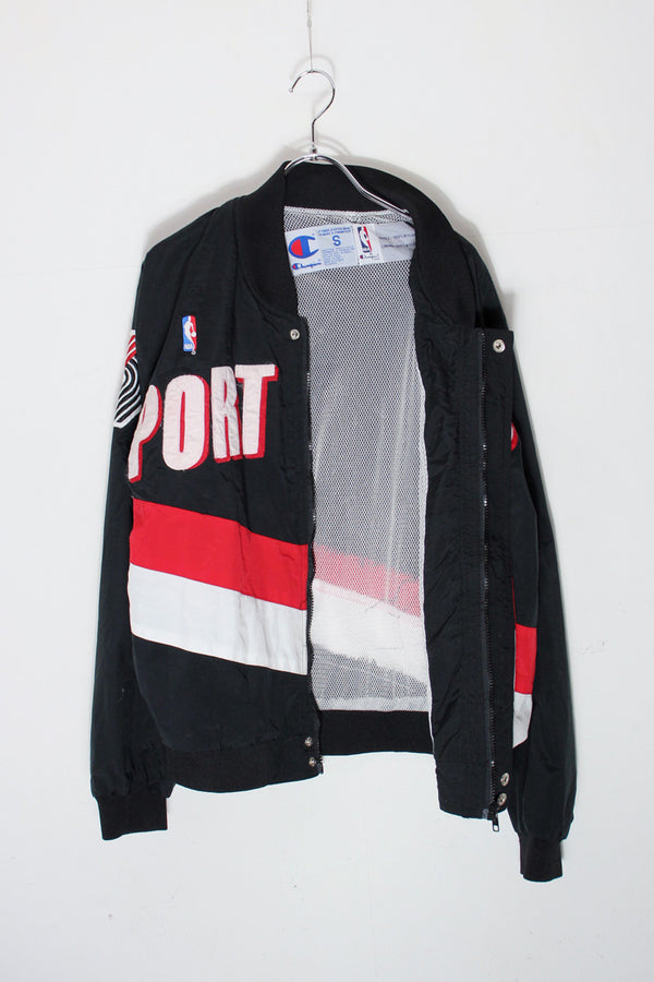 90'S PORTLAND NBA NYLON JACKET / BLACK [SIZE: S USED]