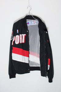 90'S PORTLAND NBA NYLON JACKET / BLACK[SIZE: S USED]