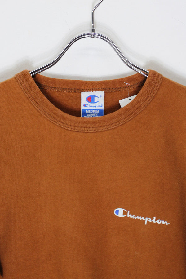 MADE IN USA 90'S ONE POINT T-SHIRT / BROWN [SIZE: M USED]
