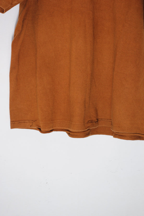 MADE IN USA 90'S ONE POINT T-SHIRT / BROWN [SIZE: M USED]