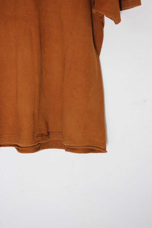 MADE IN USA 90'S ONE POINT T-SHIRT / BROWN [SIZE: M USED]