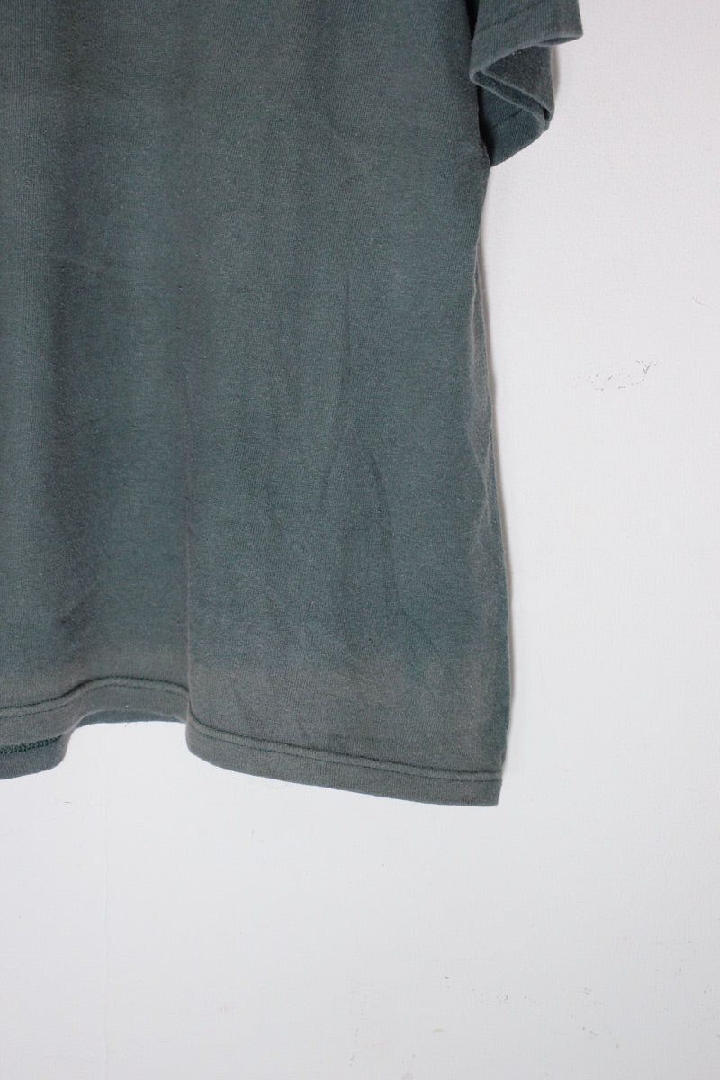 MADE IN USA 90'S ONE POINT T-SHIRT / GREEN [SIZE: L USED]