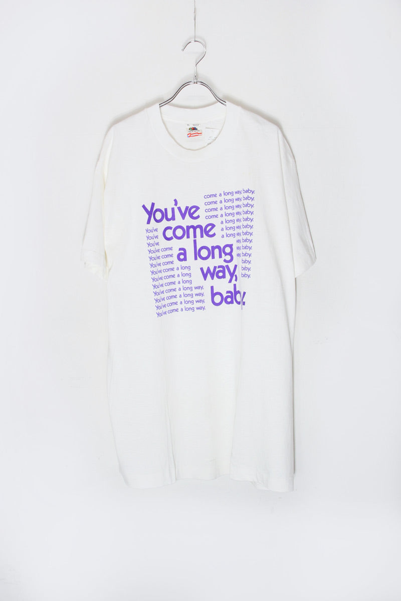 80'S MESSAGE TEE SHIRT WITH BOX / WHITE/PURPLE [SIZE: XL DAEDSTOCK/NOS]