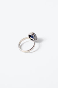 SILVER RING W/GLASS STONE [SIZE: 16号 USED]