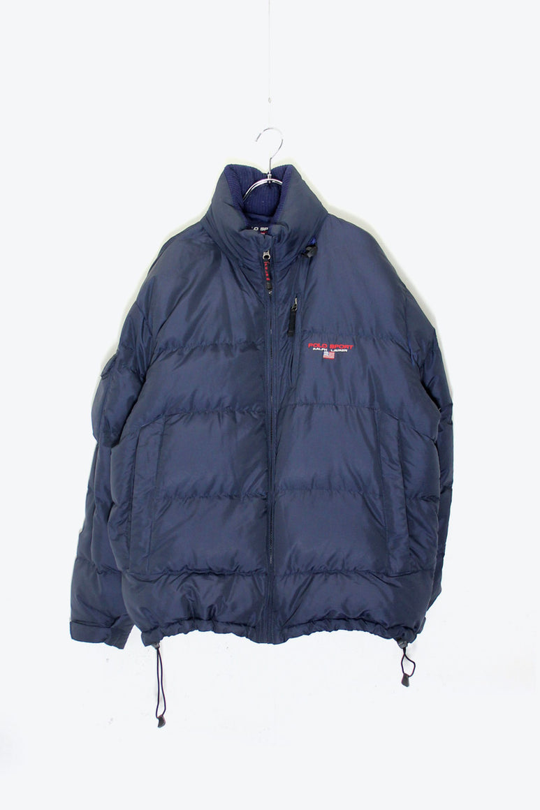 90'S DOWN JACKET / NAVY［ SIZE: L USED ]