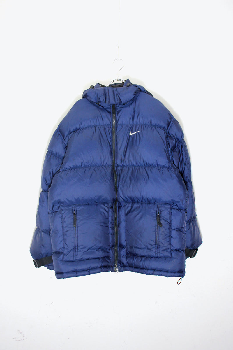 EARLY 00'S ATTACHABLE HOODIE DOWN COAT / NAVY［ SIZE: M USED ]