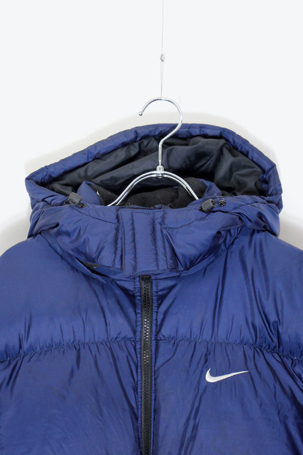 EARLY 00'S ATTACHABLE HOODIE DOWN COAT / NAVY［ SIZE: M USED ]