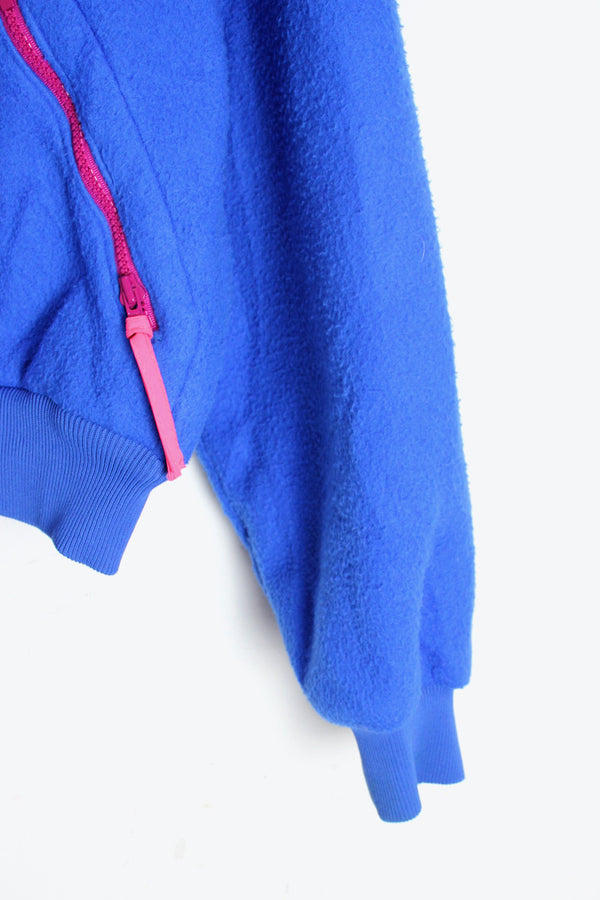 MADE IN USA 80'S FLEECE JACKET / BLUE/PINK [사이즈: L USED]