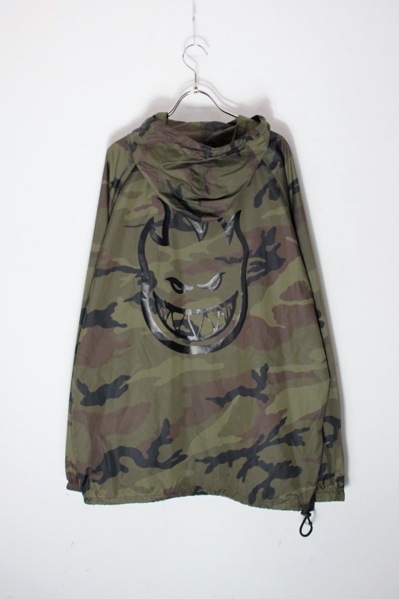 HALF ZIP NYLON HOODIE JACKET / CAMOUFLAGE [SIZE: L USED]