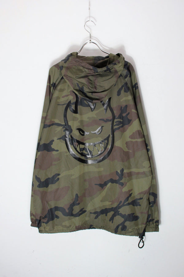 HALF ZIP NYLON HOODIE JACKET / CAMOUFLAGE [SIZE: L USED]