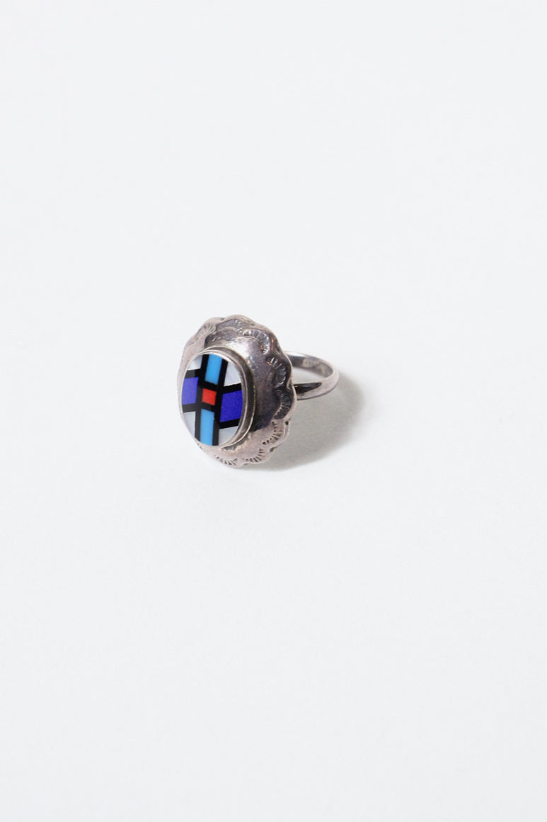 ZUNI 925 SILVER RING W/STONE [SIZE: 14号相当 USED]