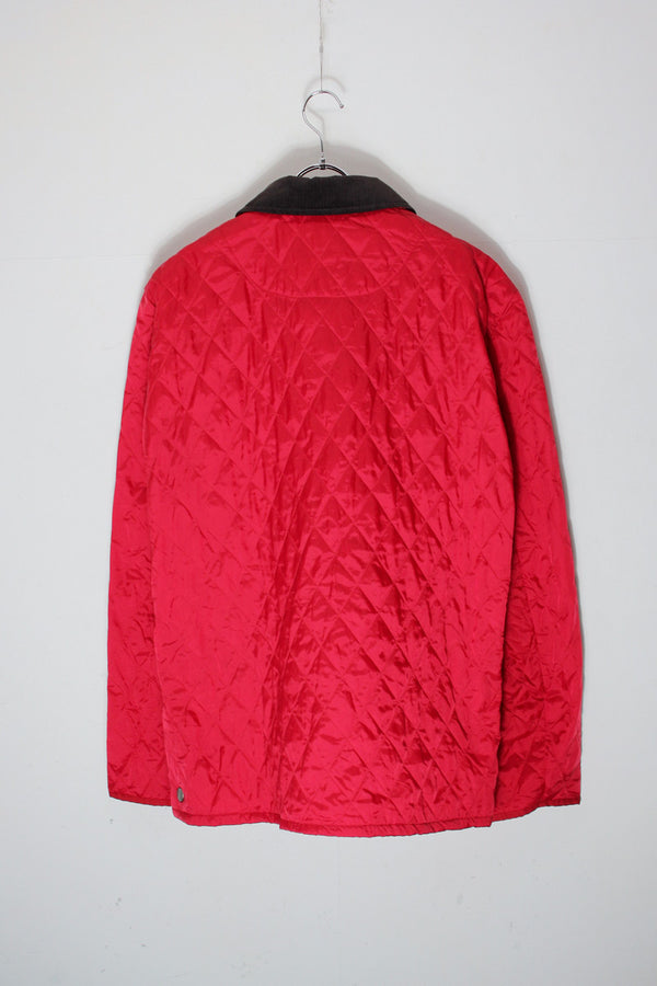 QUILTING NYLON JACKET / RED [SIZE: L USED]