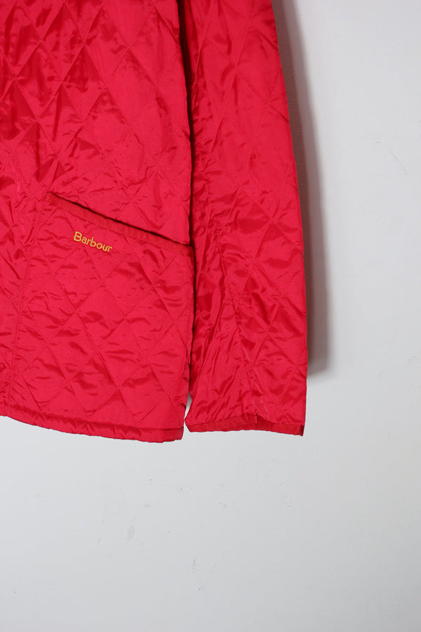 QUILTING NYLON JACKET / RED [SIZE: L USED]