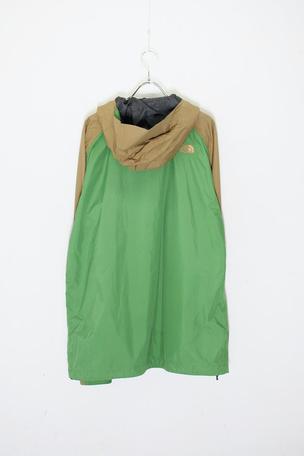 14'S HYVENT NYLON MOUNTAIN HOODIE / BEIGE / GREEN [ SIZE: M USED ]