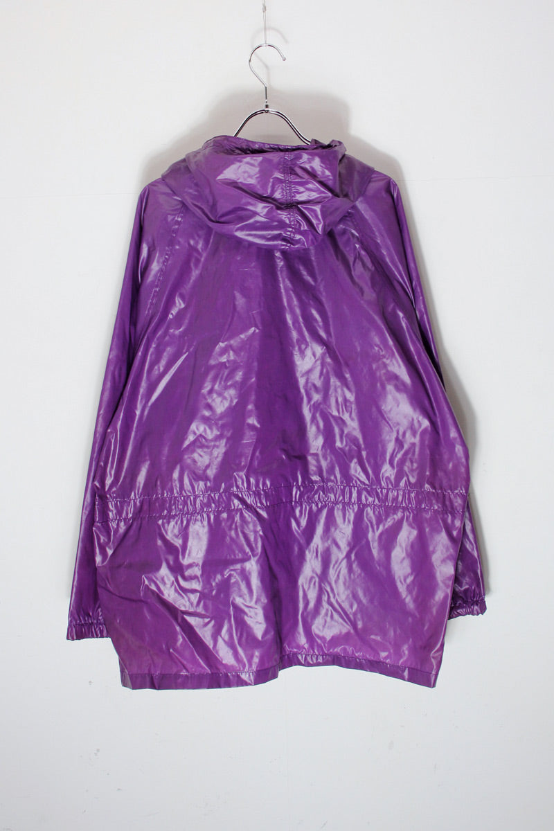90'S PULLOVER NYLON HOODIE DESIGN JACKET / PURPLE [SIZE: M USED]