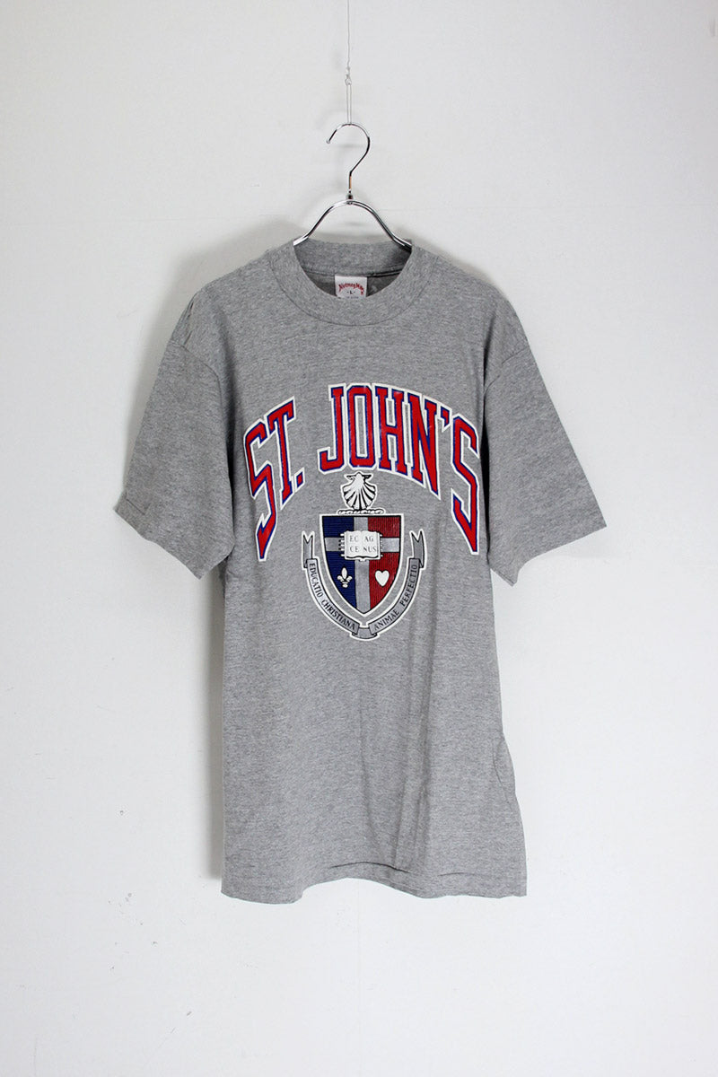 MADE IN USA 90'S ST.JOHN'S TEE SHIRT / GRAY [SIZE: L USED]