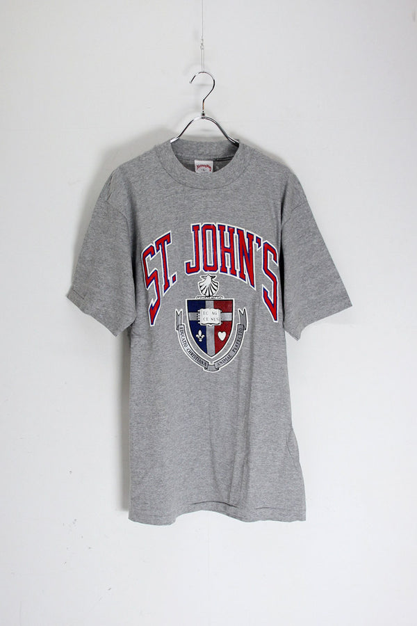 MADE IN USA 90'S ST.JOHN'S TEE SHIRT / GRAY [SIZE: L USED]