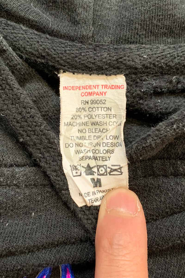 THRASHER LOGO PRINT SWEAT HOODIE USA Model / BLACK [SIZE: M USED]