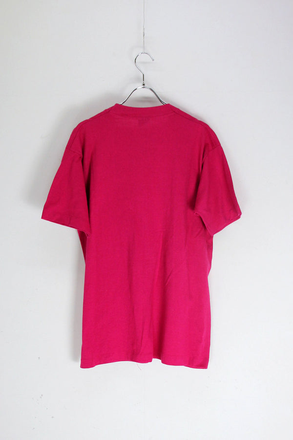 MADE IN USA 90'S STATE MEET 1992 TEE SHIRT / PINK [SIZE: L USED]